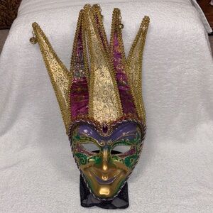 Large Venetian Festival Mardi Gras Masquerade Mask Jester Carnevale